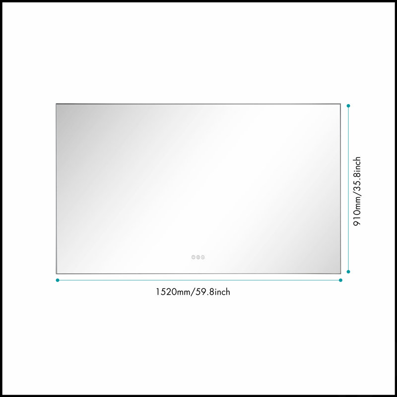 Meuble-lavabo à DEL à miroir avec rétro-éclairage, grand miroir mural réglable