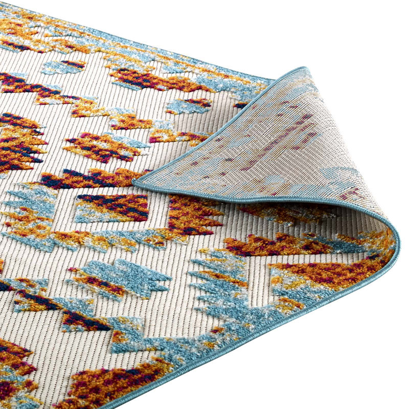 Takara Diamond Trellis 5'x8' Multicolor Indoor/Outdoor Rug