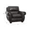 Fauteuil club en cuir fleur Arjana