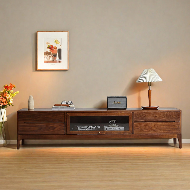 Meuble télé minimaliste en bois massif