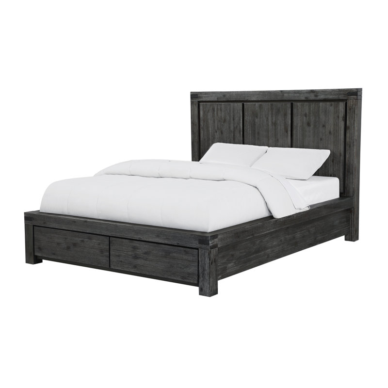 Emelia Solid Wood Platform Storage Bed, Queen
