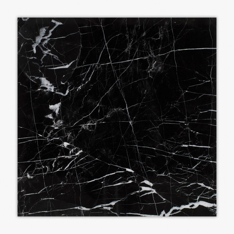 Nero Marquina Polished 12x12 Marble Tile