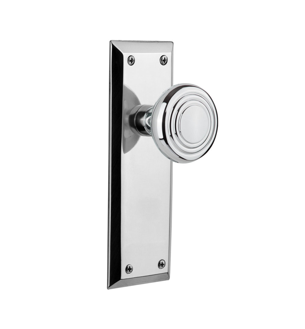 New York Plate with Deco Door Knob Nostalgic Warehouse 