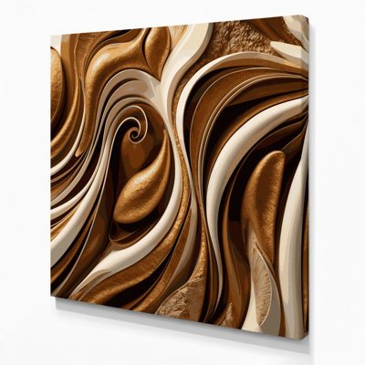 Biomorphic Abstraction 79 Brown Canvas Wall Art