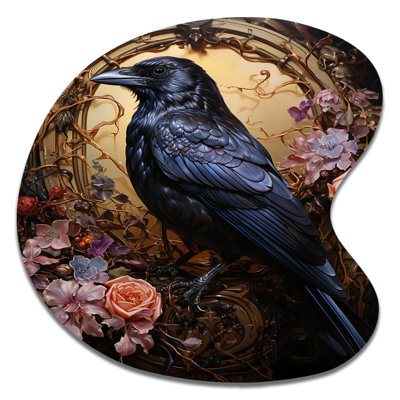 Longlier - Crow Drop Shape Irregular Metal Wall Decor