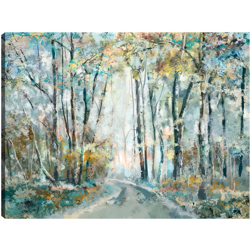 Reproduction d'art sur toile Kaleidoscope Trees VI par Studio Arts, Toile tendue, H 18 po x l 24 po, Sans cadre