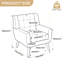 Jaqueze Upholstered Faux Leather Tufted Square Arm Accent Chair-1636238050