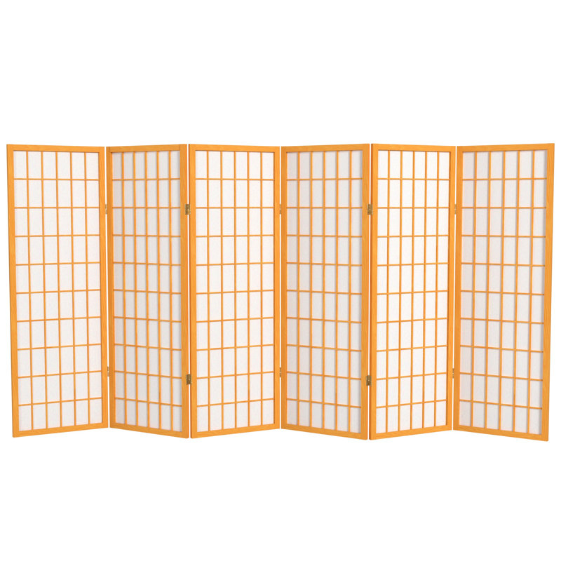 Écran court Shoji 50,75 "Alex, Miel, 6 panneaux