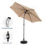 Parasol de table d'extérieur 9 pi avec parasol à bouton-poussoir et manivelle 9 pi (base non incluse)-130291230