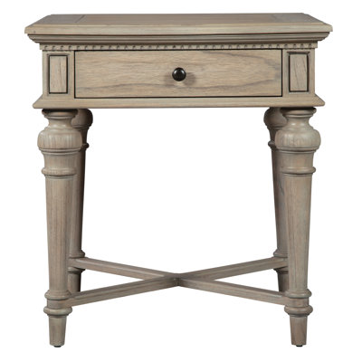 Solid Wood Cross Legs End Table