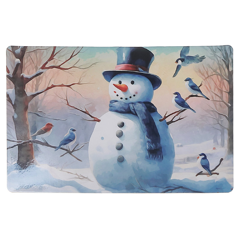Napperon en plastique Jay et bonhomme de neige - ensemble de 12