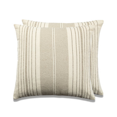 French Stripe Striped Cotton Blend Pillow Cover