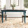 Io 60" Two Tone Solid Wood Farmhouse Dining Table
