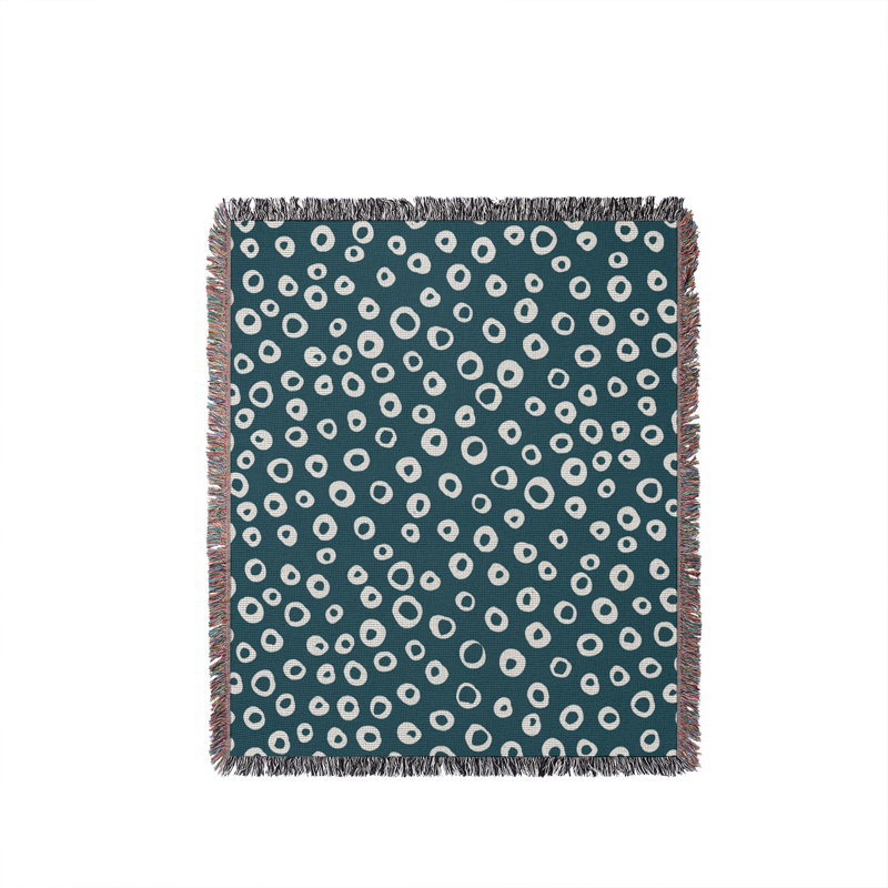 Jeté en coton Tanta, Bleu sarcelle, 50 x 60