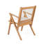 Ensemble de salle à manger extensible 7 pièces avec table en bois d'acacia et chaises à dossier en corde