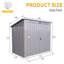 La poubelle contient 2 poubelles en métal pour le rangement des ordures, en acier inoxydable galvanisé, une remise pour la cour de jardin grise-123375659