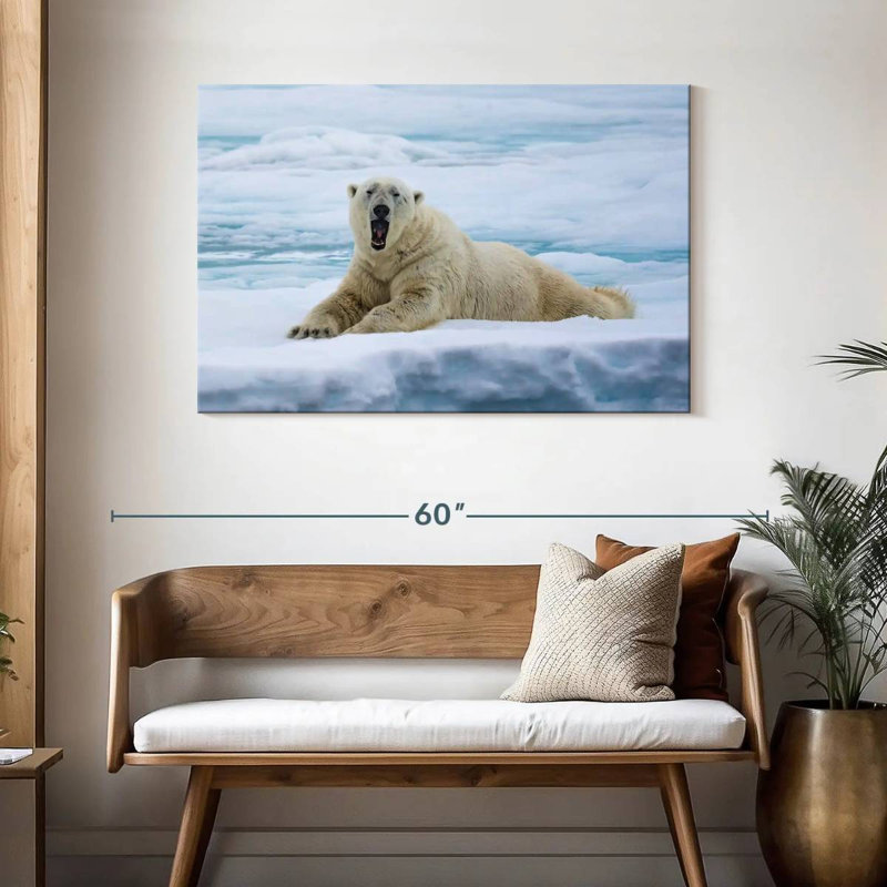 L'ours polaire Brampt se réveille, H 30 po x l 45 po