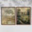 «Vintage Landscape LXI», impression giclée sur cadre - ensemble de 2-1023871508-1023871506