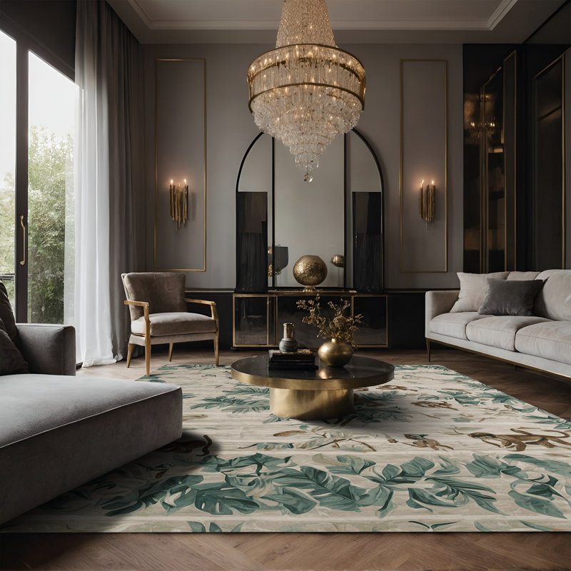 Tapis beige soyeux et moelleux, Tapis de couloir 2 pi x 4 pi