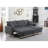 85.91" Sectional In Dark Gray With Storage Chaise, Sleeper & 21" Seat Width Woven And Foldable Sleeping Option