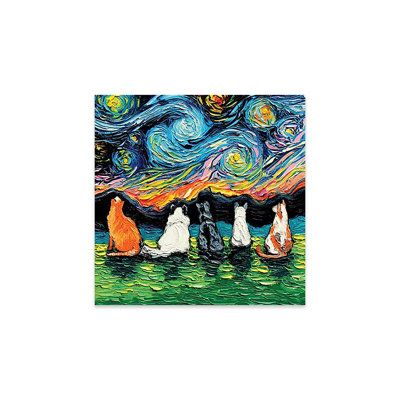 Starry Cats by Aja Trier - Unframed Graphic Art