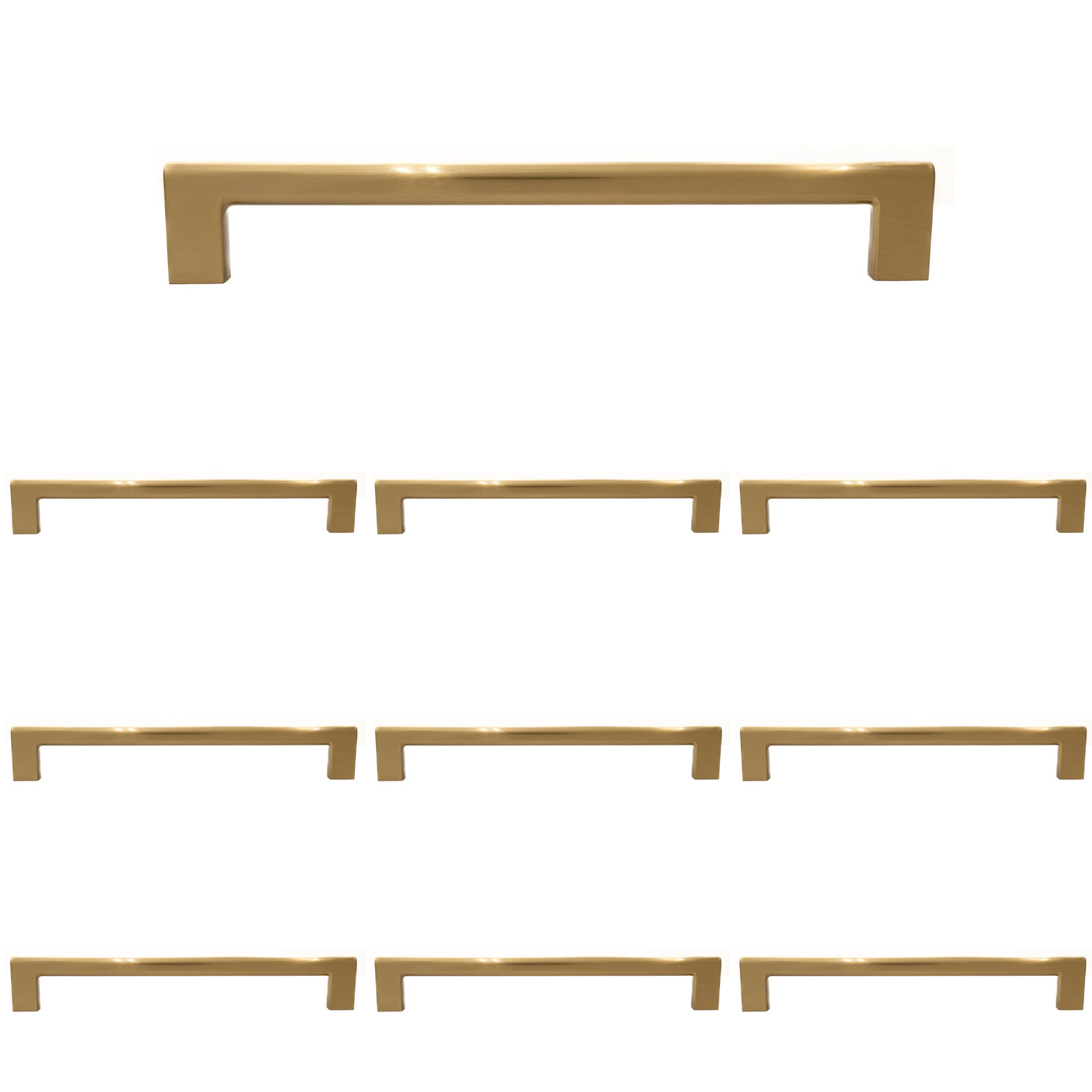 Vail Bar Cabinet Pull, Satin Brass, 8"