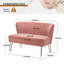 Noemi 119cm W 2-Seater Sofa with Channel-Tufted Back-165736766