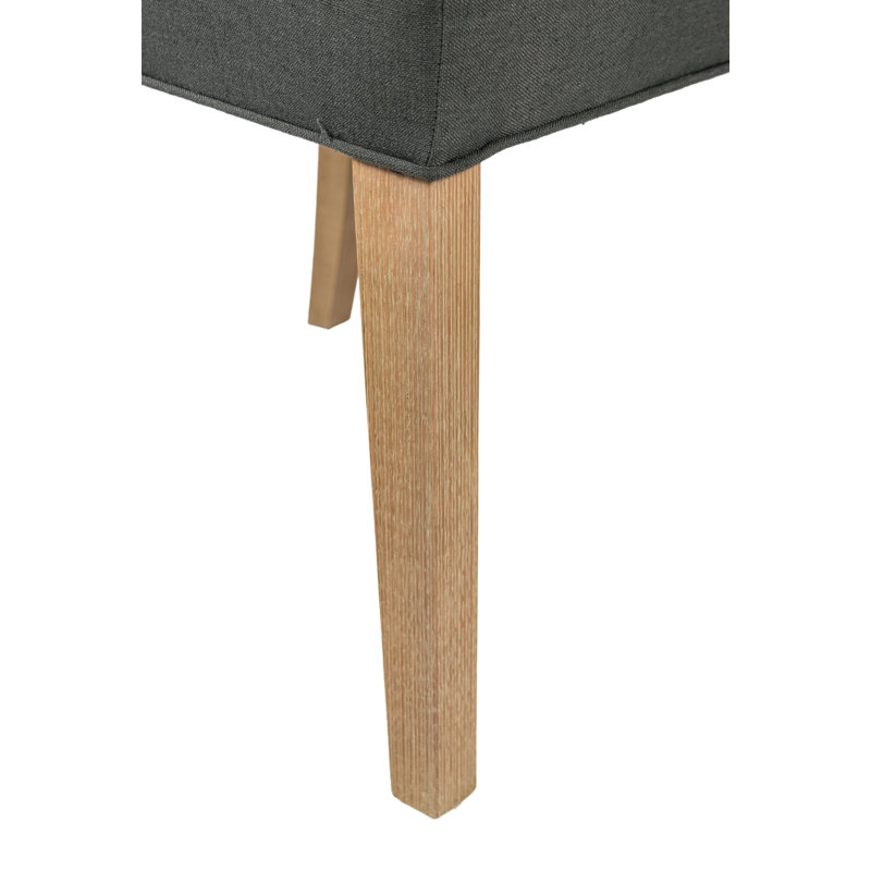 Aulait 19'' H Upholstered Dining Chair, Charcoal