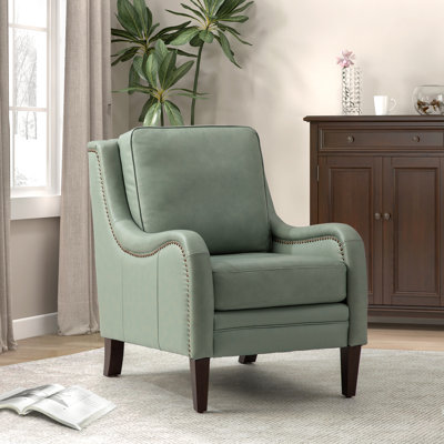 Fauteuil en cuir véritable l 27,56 po Amberlie