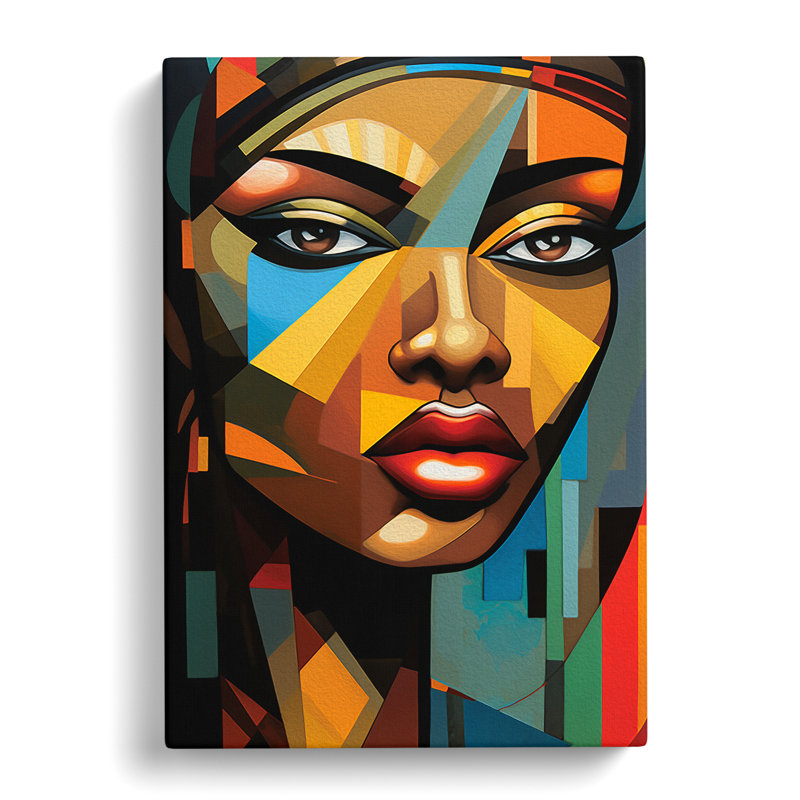 African Woman Cubism - Wrapped Canvas, 76cm H x 50cm W x 3cm D