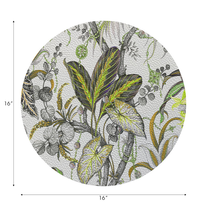 Amazonia Pebble 16" Vinyl Placemat, Mustard