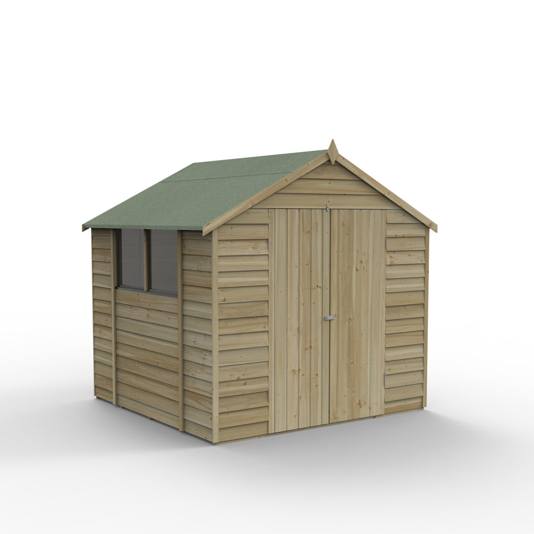 7 ft. W x 7 ft. D Solid Wood Garden Shed