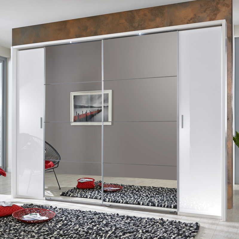 Boadle 4 Door Manufactured Wood Wardrobe