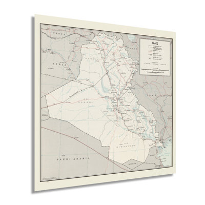 " 1967 Iraq Map Poster "