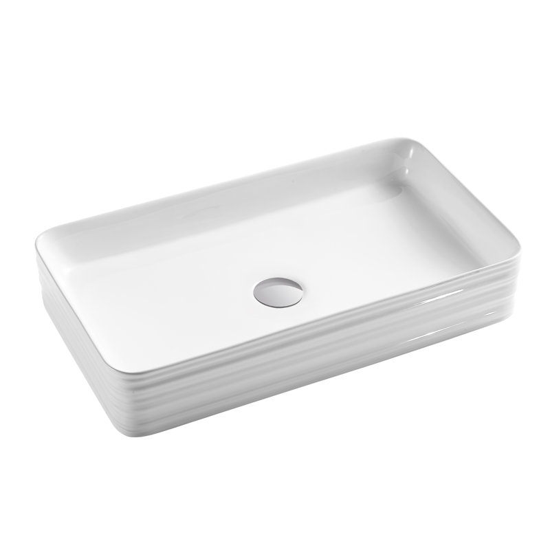 Barclay 26.37'' White Vitreous China Rectangular Bathroom Sink