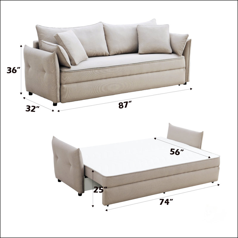 Lit gigogne escamotable en tissu avec rangement