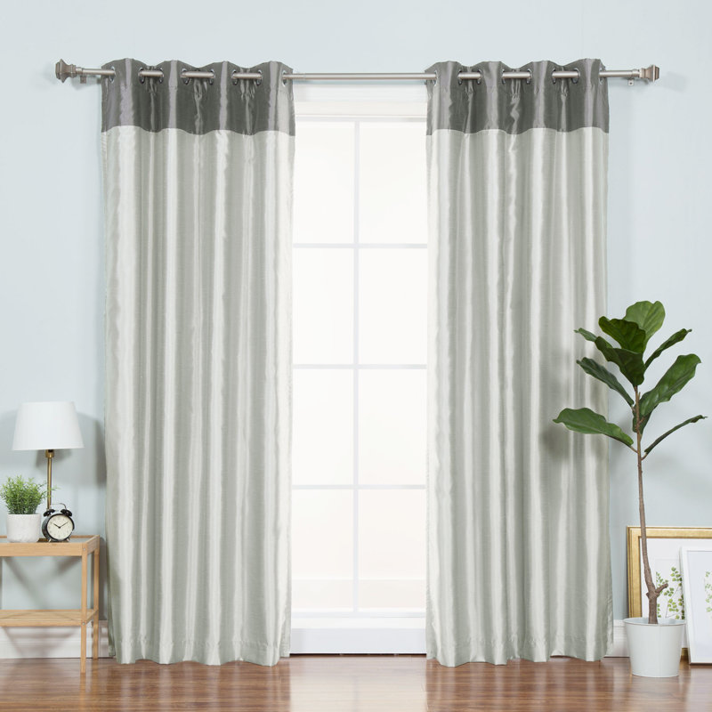 Panneau de rideau simple occultant et isolant uni Bicester, Gris Foncé / Gris