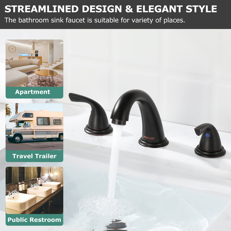 Widespread 2-handle Bathroom Faucet, Oil Rubbed Bronze
