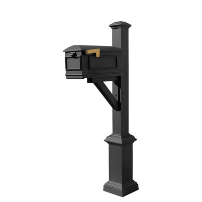 Aluminum Post Mounted Mailbox with Magnetic Closure