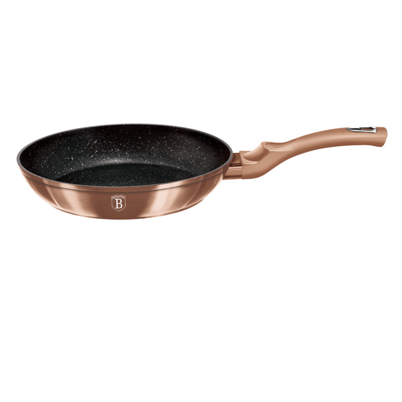 15 - Piece Non-Stick Aluminum Cookware Set, Rose Gold
