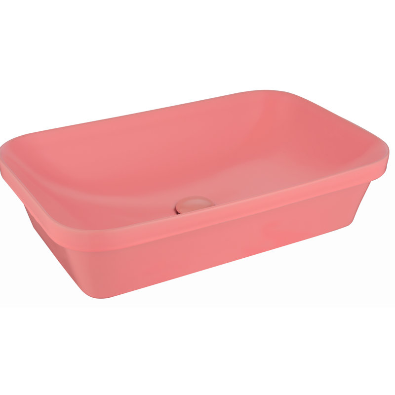 Lavabo pour salle de bain au-dessus du comptoir Art Basi Lavabo à rebord en céramique