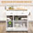 Kitchen Island With Storage, Rolling Kitchen Serving Cart With Rubber Wood Top, Towel Rack, Spice Rack, Storage Drawer And Cabinet-87461185