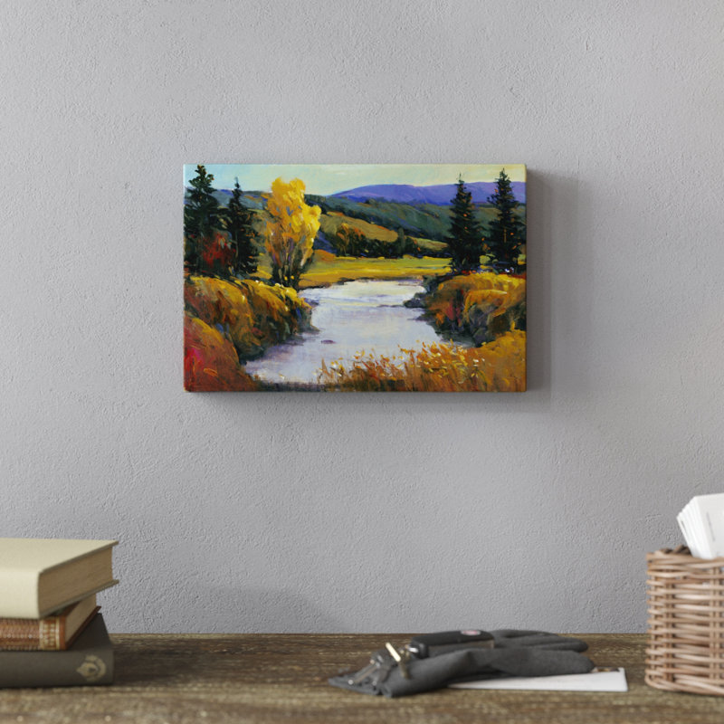 Purple Mountain View I by Timothy O' Toole - Painting Print, 20cm H x 30cm W, Wrapped Canvas
