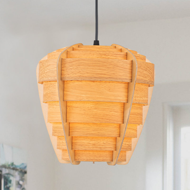 Awtumn - Light Natural Wood Geometric Pendant