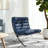 Modern Leather Lounge Chair with Sleek Stainless Steel Frame-1232330020
