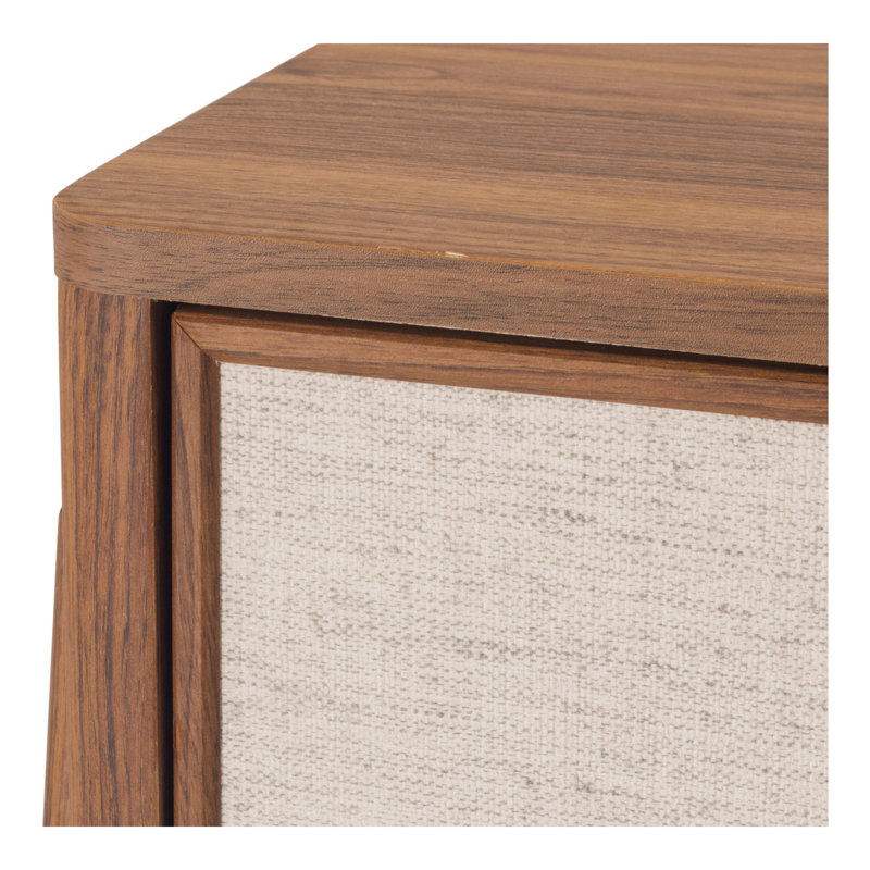 Ronnie 47"W Storage Coffee Table, Brown/White