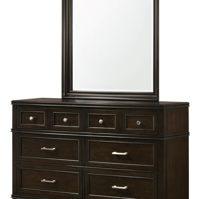 Commode 6 tiroirs Merlot, solution de rangement moderne et spacieuse avec des peupliers massifs et de la quincaillerie sur mesure