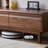 Black walnut storage TV cabinet