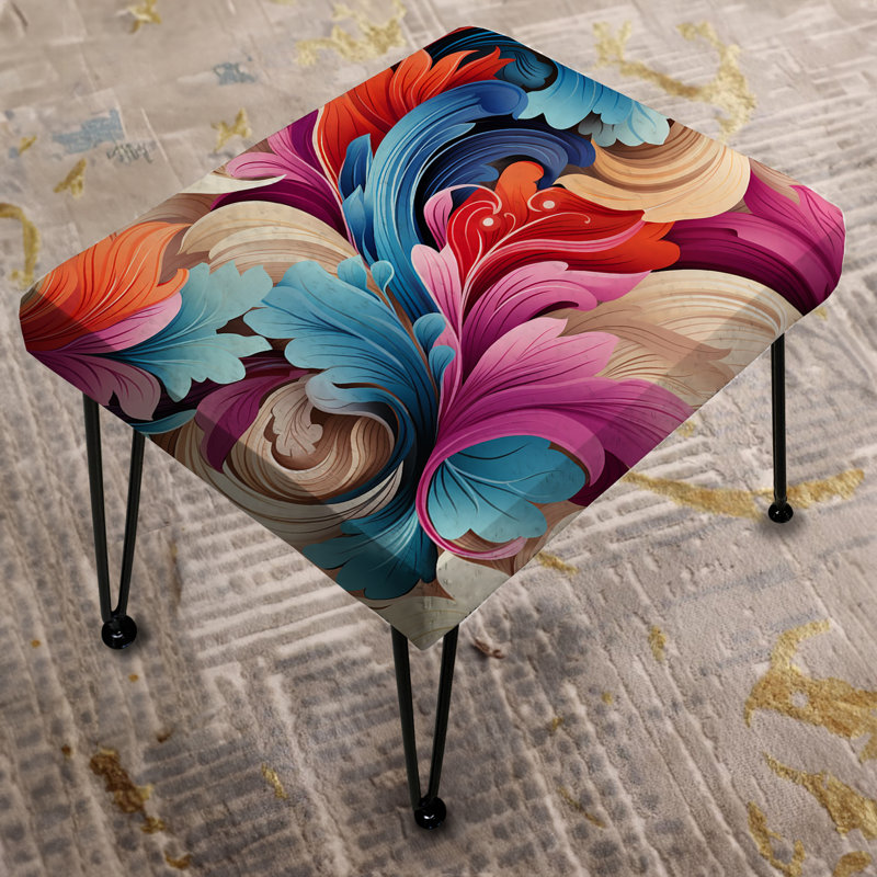 Retro Vibes Paisley Pattern - Paisley Rectangle Ottoman