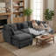 239cm Ultra-Soft Sofa with 2 Ottoman-623795033